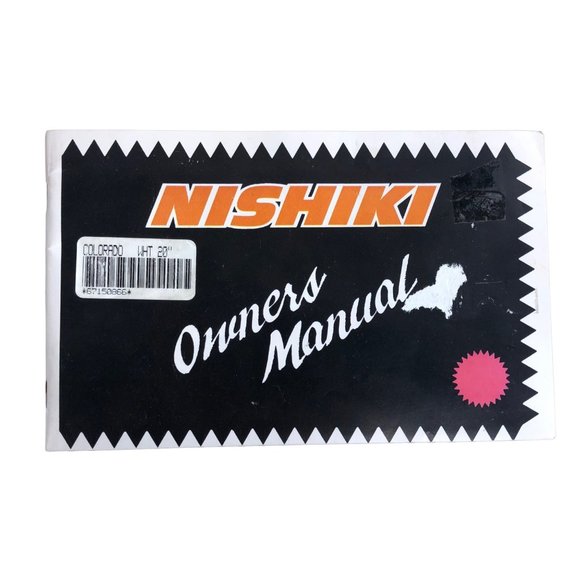 1991 Nishiki Standard Chainstay Mountain Bike Owners Manual Ephemera Movie Prop - Picture 1 of 10
